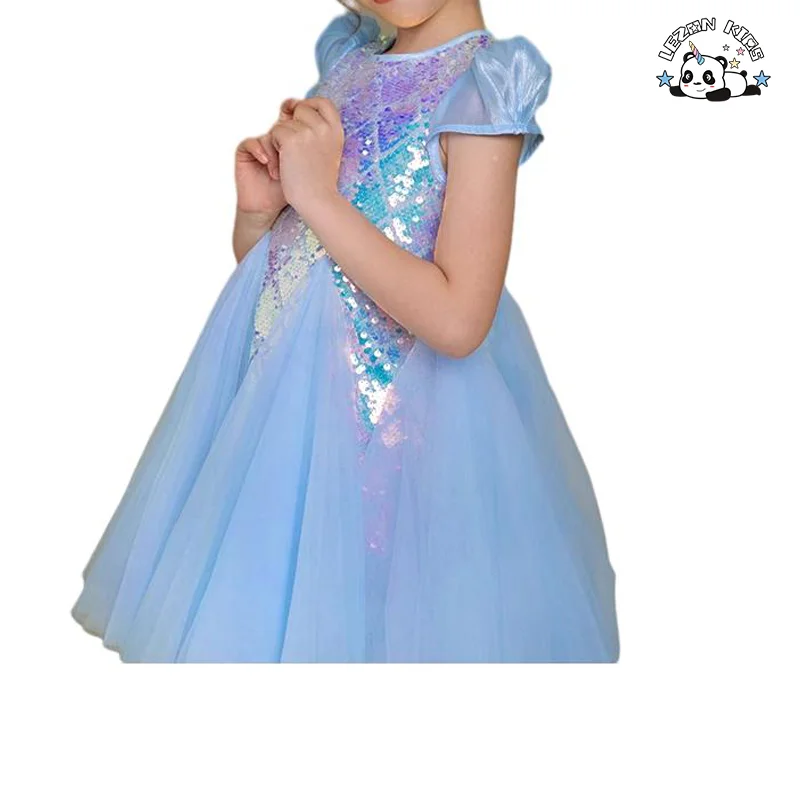 LEZONKIDS - 2024 New Spring Summer Kids Tutu Skirt Sequined Dress Party Dress Girl Tulle Dress